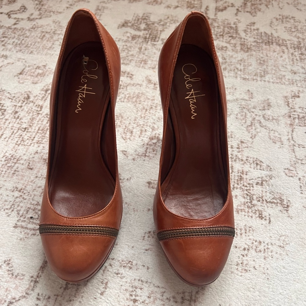 Cole Haan Women's Tan Leather Heels